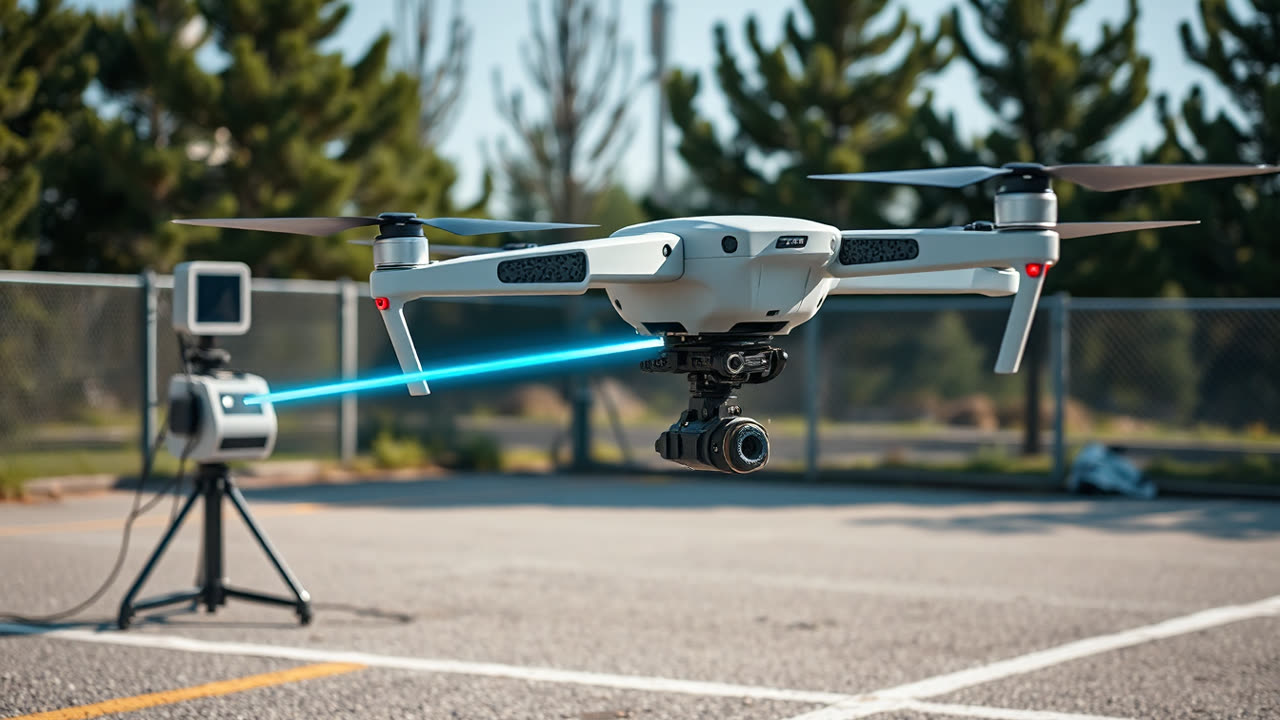 Laser Wireless Charging Achieves Record Efficiency for Indefinitely Airborne Drones