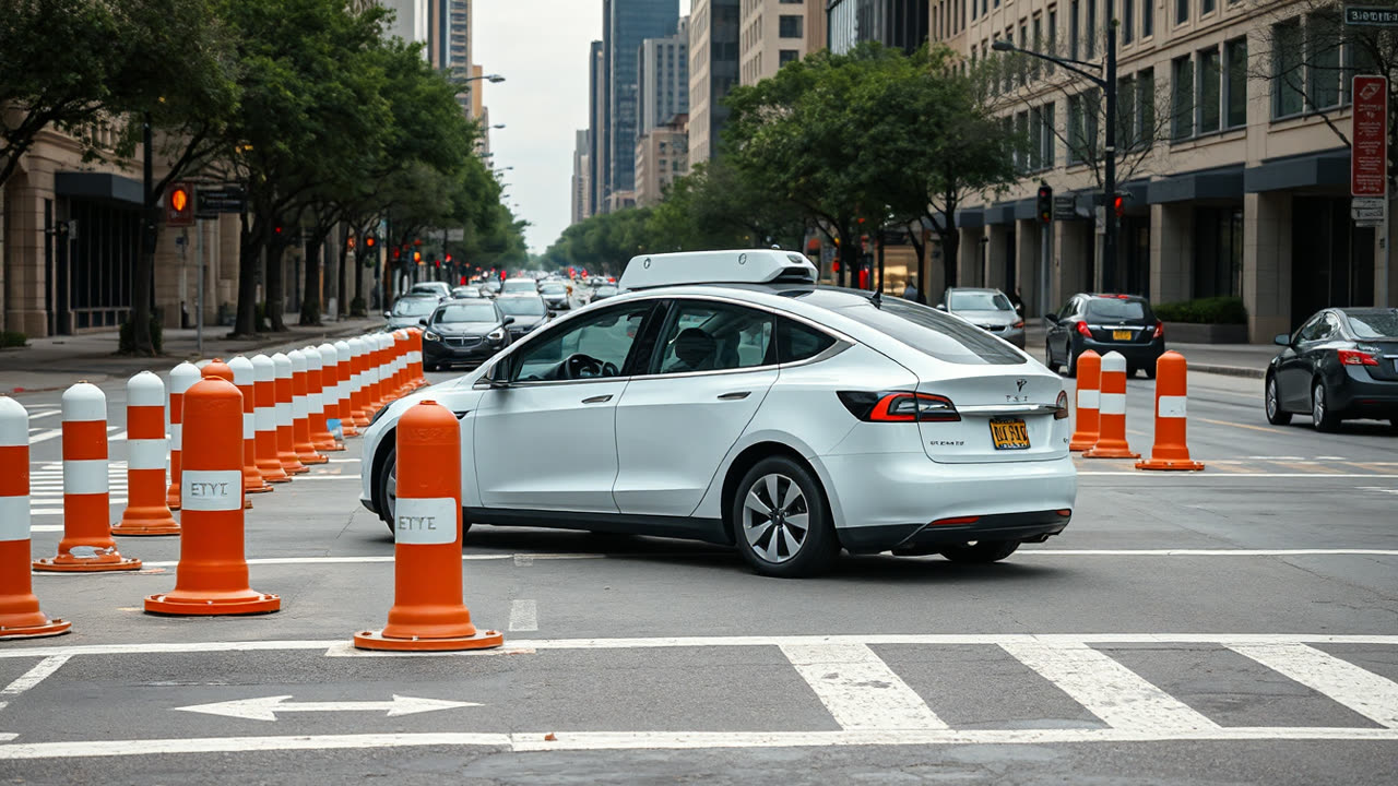 Tesla Robotaxi Rams Through Bollards in Austin, Challenging 'Impeccable' Safety Claims