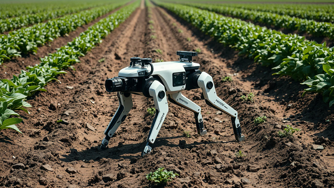 Robot Dogs Trade Security Patrols for Farm Fields, Revolutionizing Agriculture