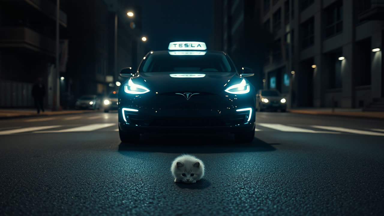 Musk Admits Tesla Robotaxi's Night Vision Flaw, Reigniting Lidar Debate